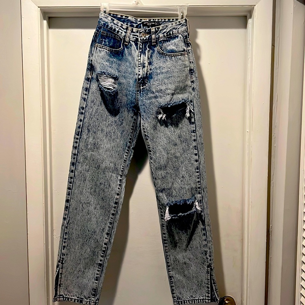 🍄🍄🍄PRETTY LITTLE THING ACID WASH HIGH WAIST JEANS NWOT SIZE 2